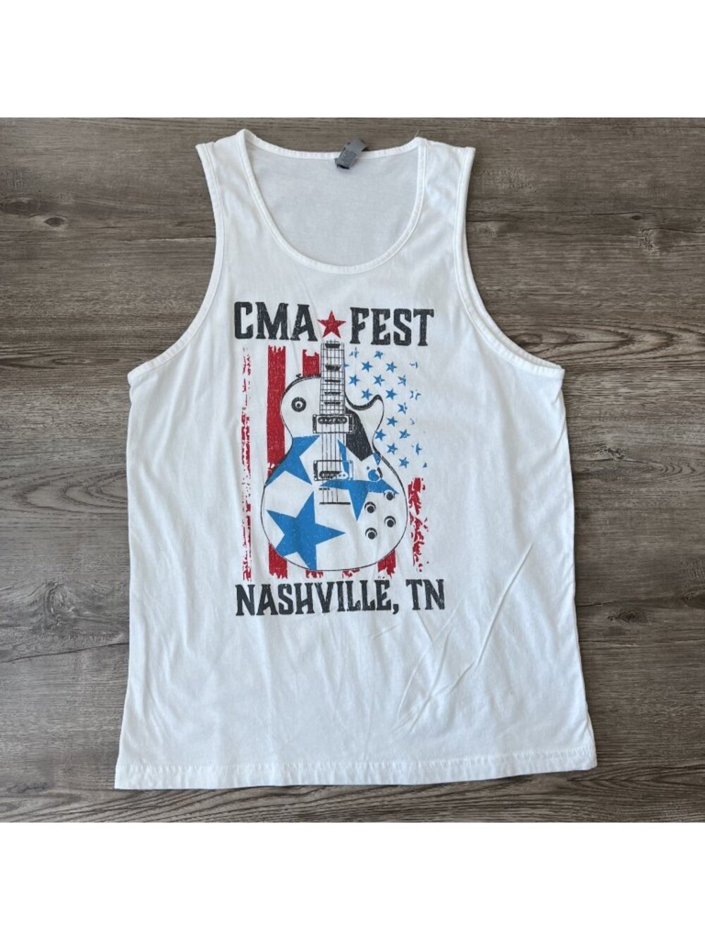 CMA FEST Nashville Tennessee Sleeveless Tank Mens Medium‎ White